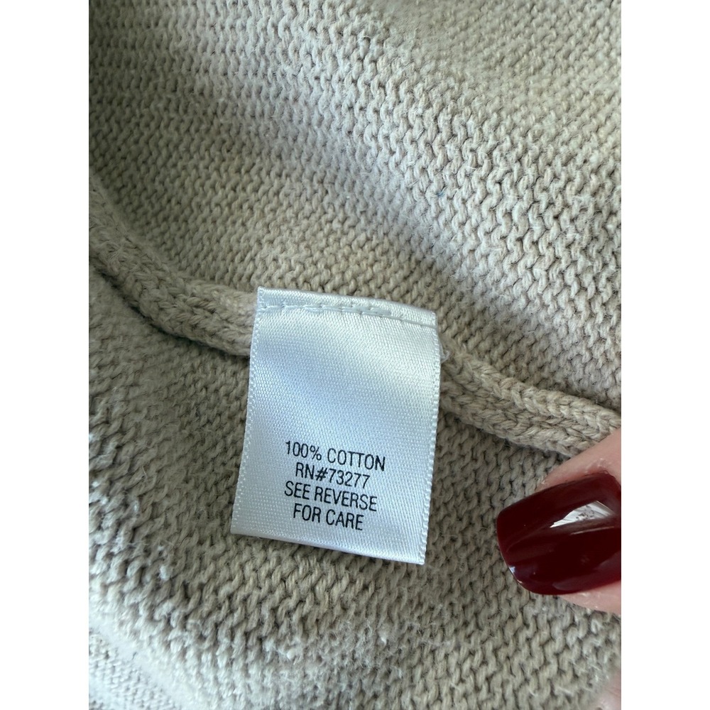 Croft and Barrow Zip Sweater Womens XL Beige Minimalist Normcore Capsule Neutral - Picture 6 of 9